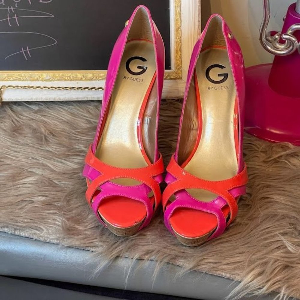 Women's Open Toe Guess Heels -super comfortable